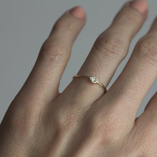 0.25 CT Pear Lab Diamond Solitaire Engagement Ring Collection - Riant Fine Jewelry LLC