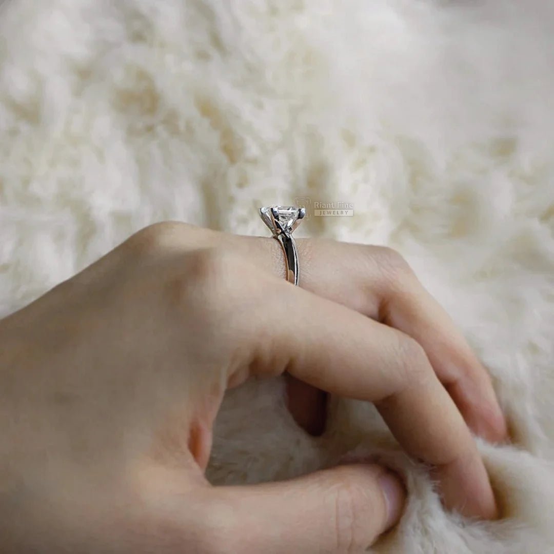 1 Ct Princess Cut Lab Grown Diamond Ring For Women - Riant Fine Jewelry LLC