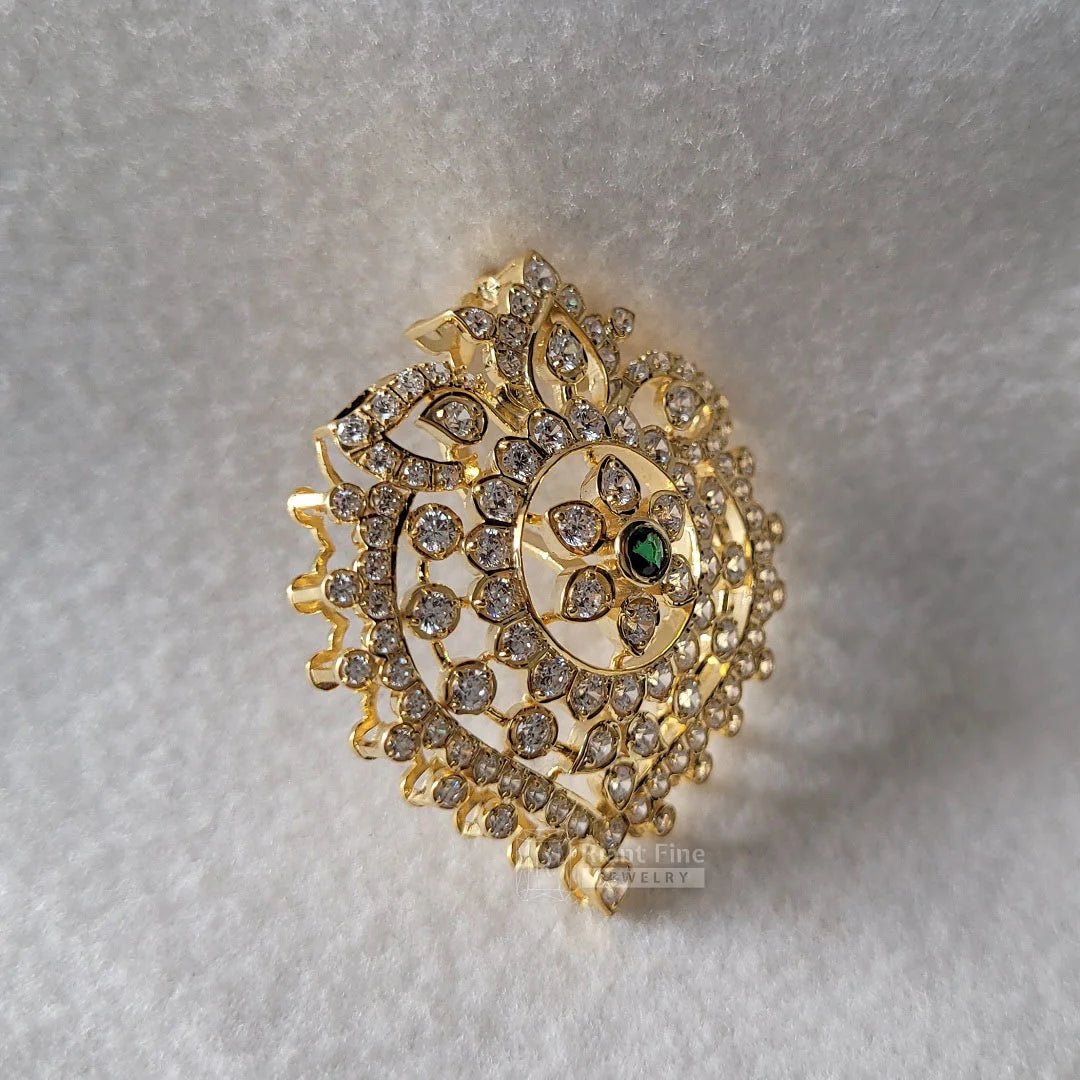 14K Yellow Gold Round Cut Moissanite Diamond Pendant - Riant Fine Jewelry LLC