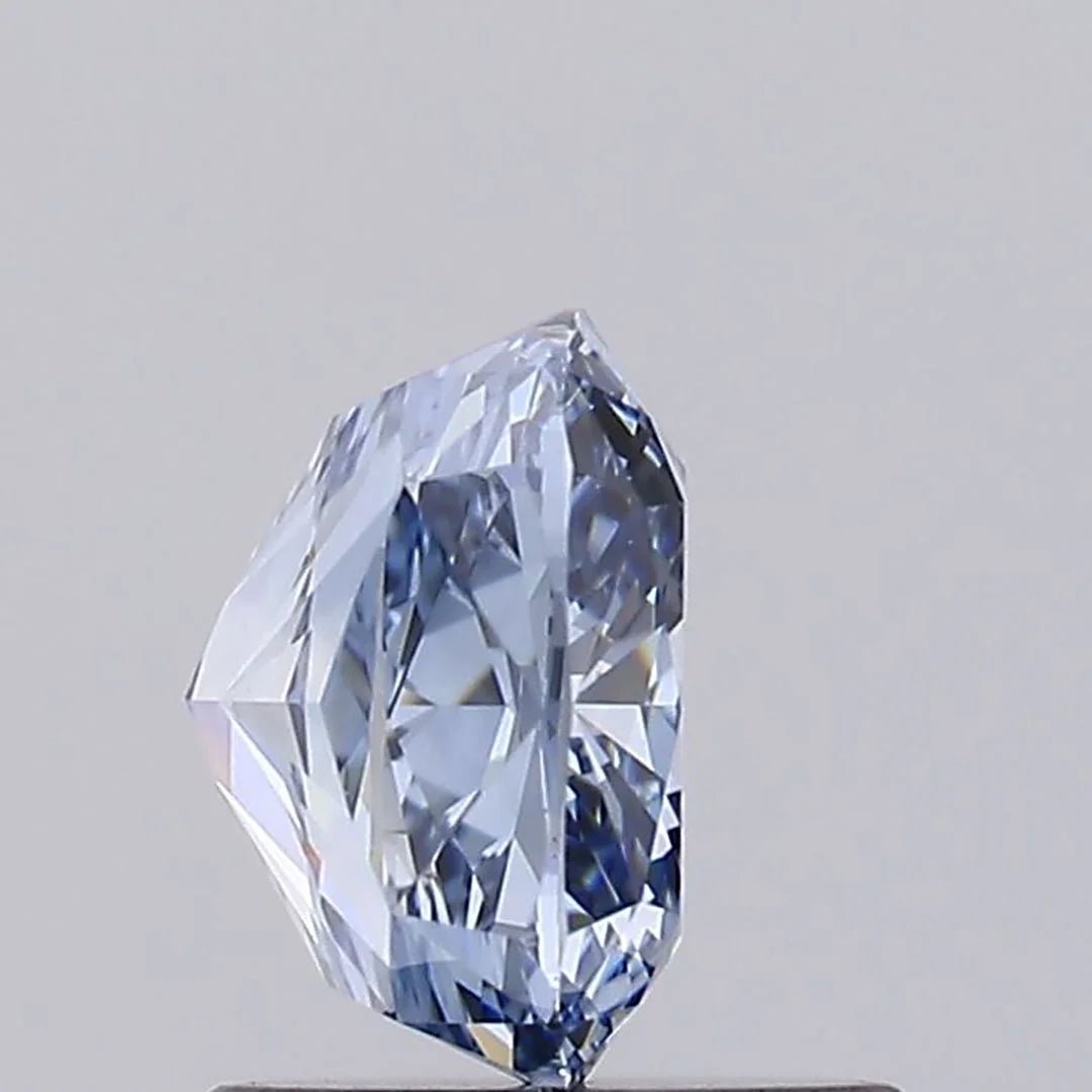 1.50 Ct Fancy Vivid Blue Cushion Lab Grown Diamond - Riant Fine Jewelry