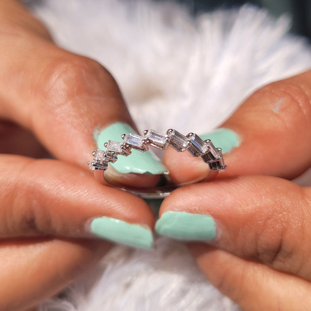 14K White Gold Thin Promise Ring