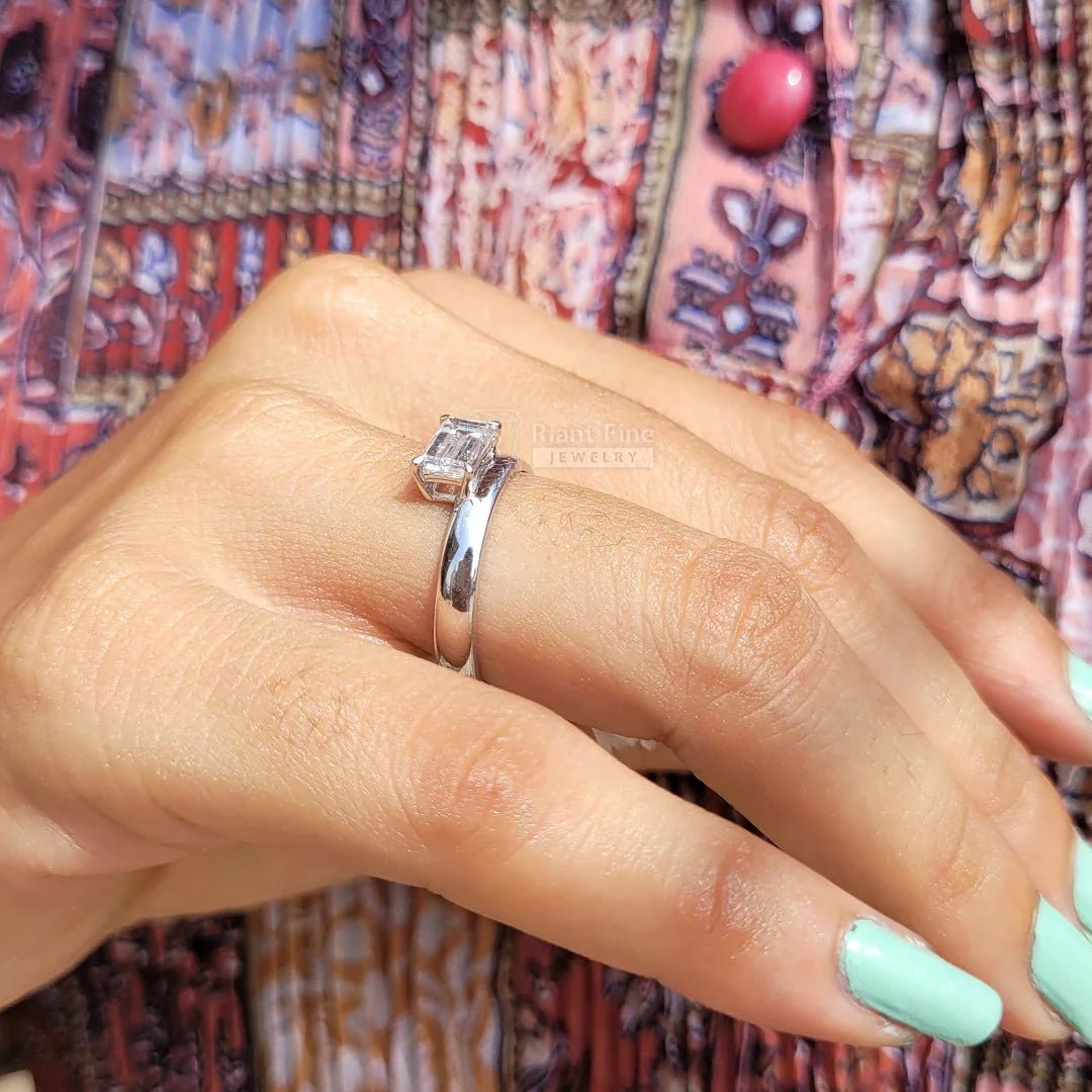 East West Baguette Diamond Ring | Lab Grown Diamond - Riant Fine Jewelry