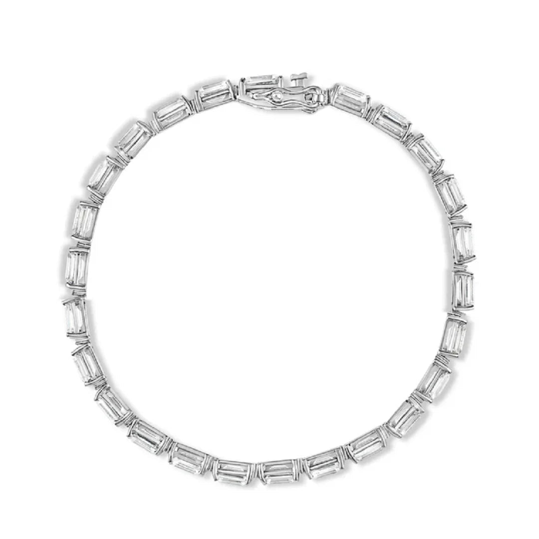 Emerald Cut Moissanite Diamond Tennis Bracelet For Women - Riant Fine Jewelry LLC