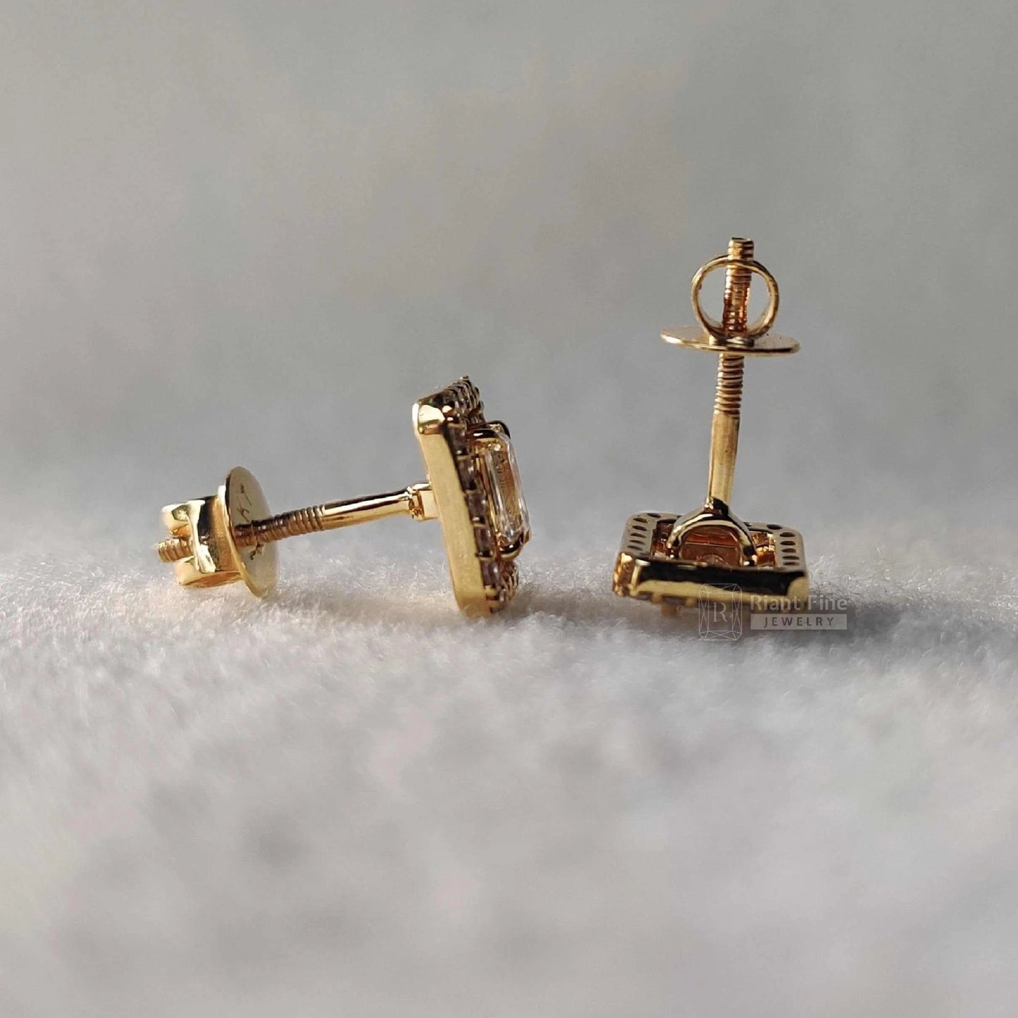 14K yellow gold diamond earrings guide