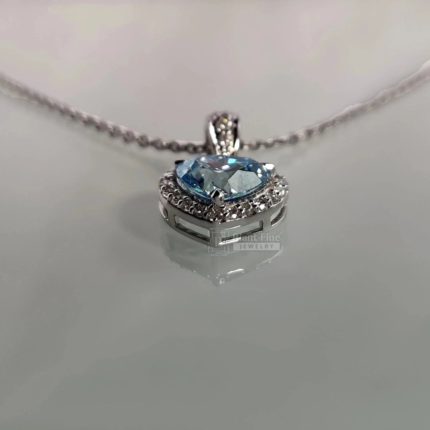 Fancy Vivid Blue Heart Diamond Pendant