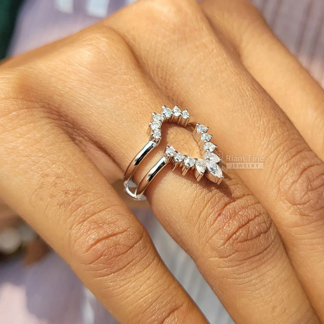 Lab Grown Diamond Wedding Ring Enhancer In 14K