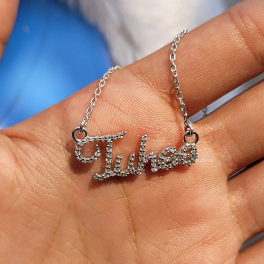 Lab Grown Diamond with Personalised Letter Necklace - Riant Fine Jewelry