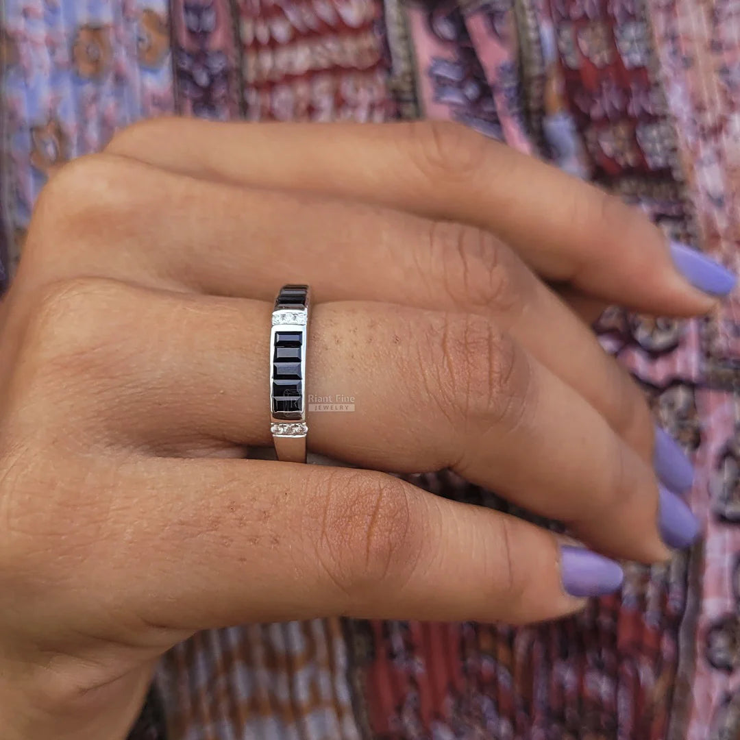 Engagement Black Diamond Ring