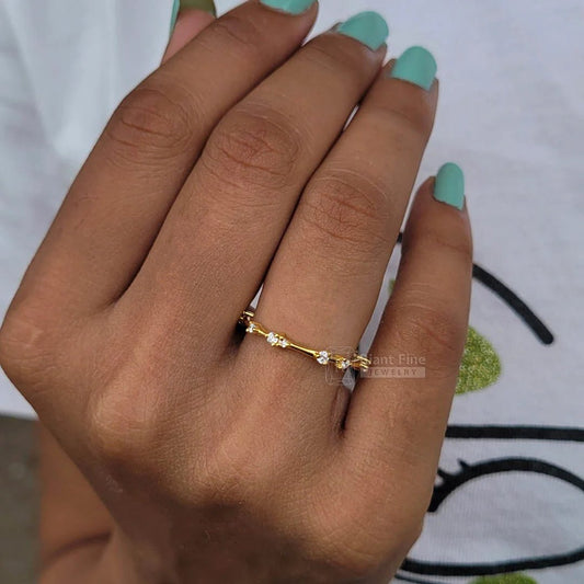 Minimal Round Lab Diamond Eternity Wedding Band - Riant Fine Jewelry LLC