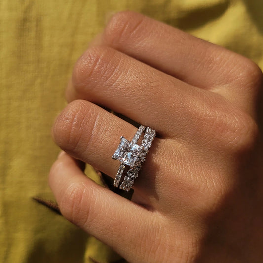Princess Cut Diamond Bridal Ring Set