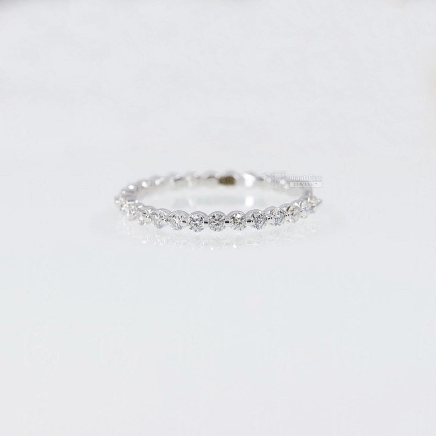 Round Diamond Enhancer Wedding Band in White Gold - Riant Fine Jewelry LLC