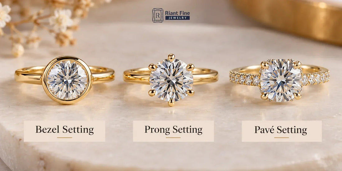 Bezel vs Prong vs Pavé: Which Engagement Ring Setting Is Best? - Riant Fine Jewelry LLC
