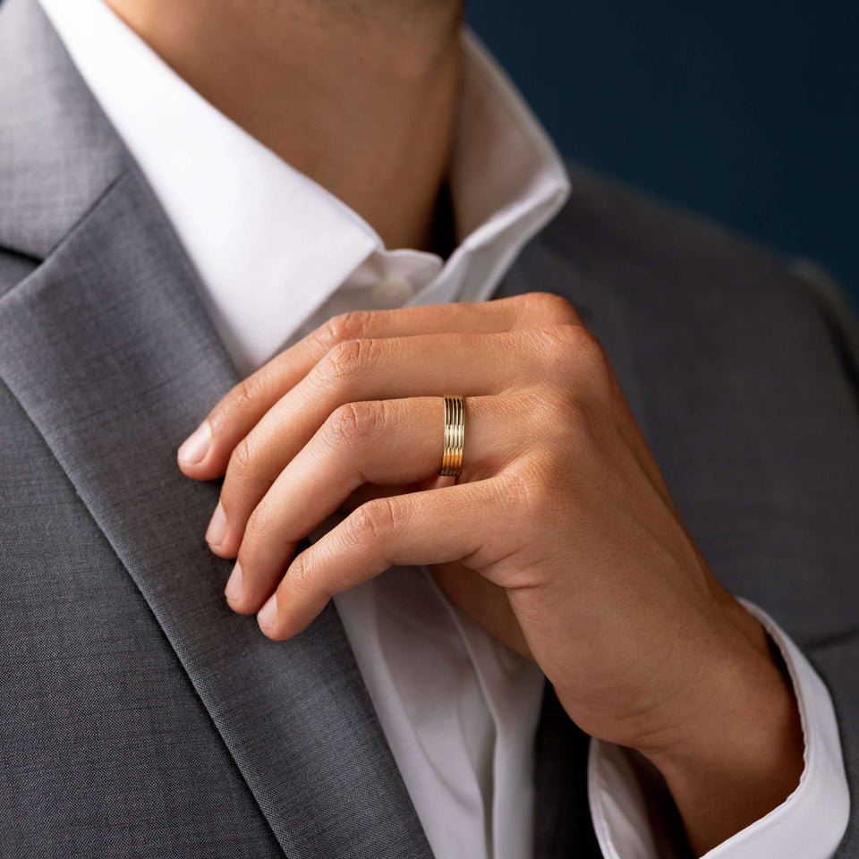 Moissanite Men's Wedding Band - Riant Fine Jewelry