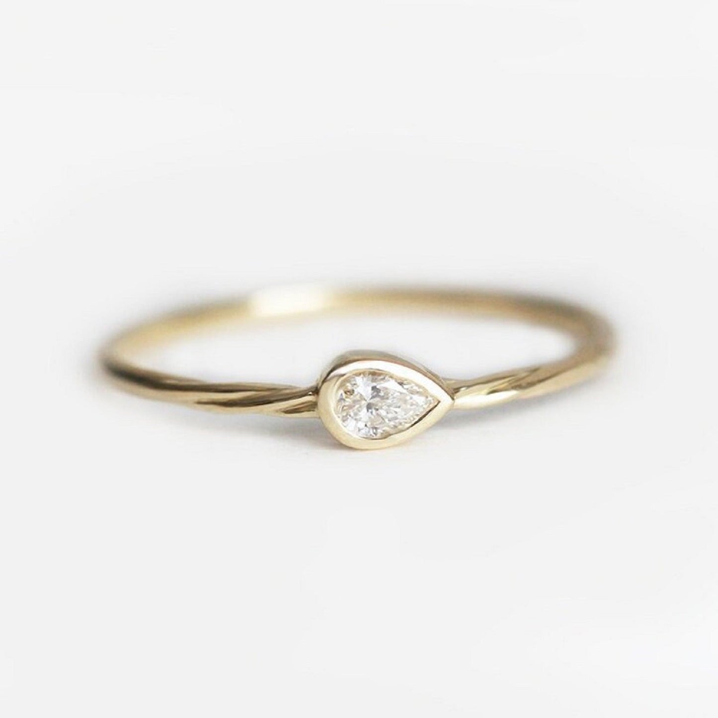 0.25 CT Pear Lab Diamond Solitaire Engagement Ring Collection - Riant Fine Jewelry LLC