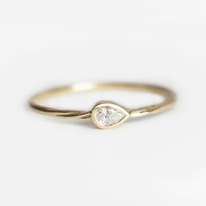 0.25 CT Pear Lab Diamond Solitaire Engagement Ring Collection