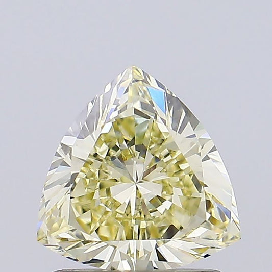 0.91 Ct Fancy Light Yellow Triangle Lab Grown Diamond - Riant Fine Jewelry