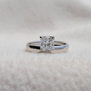1 Carat Princess Cut Diamond Square Engagement Ring