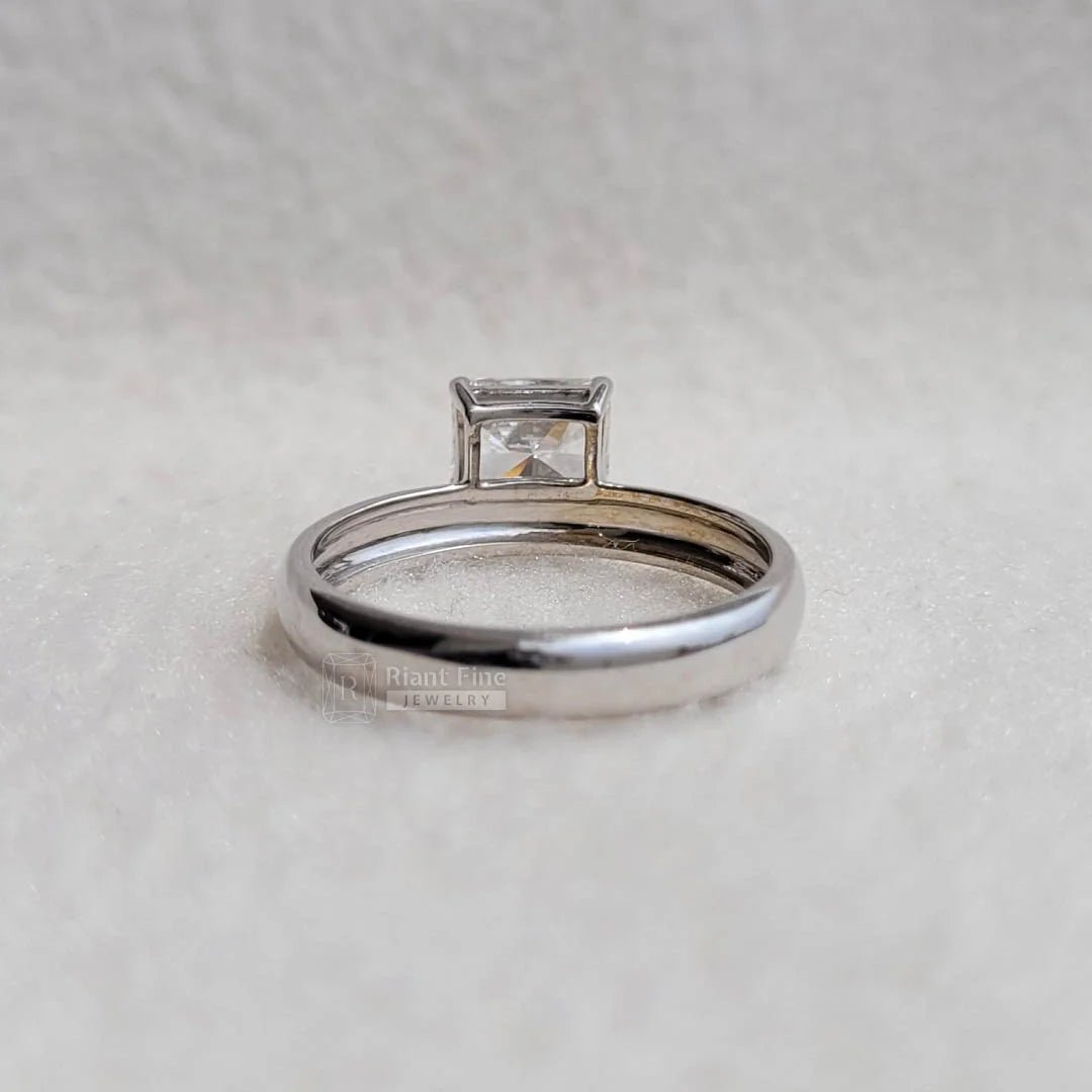 1 Carat Radiant Cut Lab Diamond Classic Engagement Ring - Riant Fine Jewelry LLC