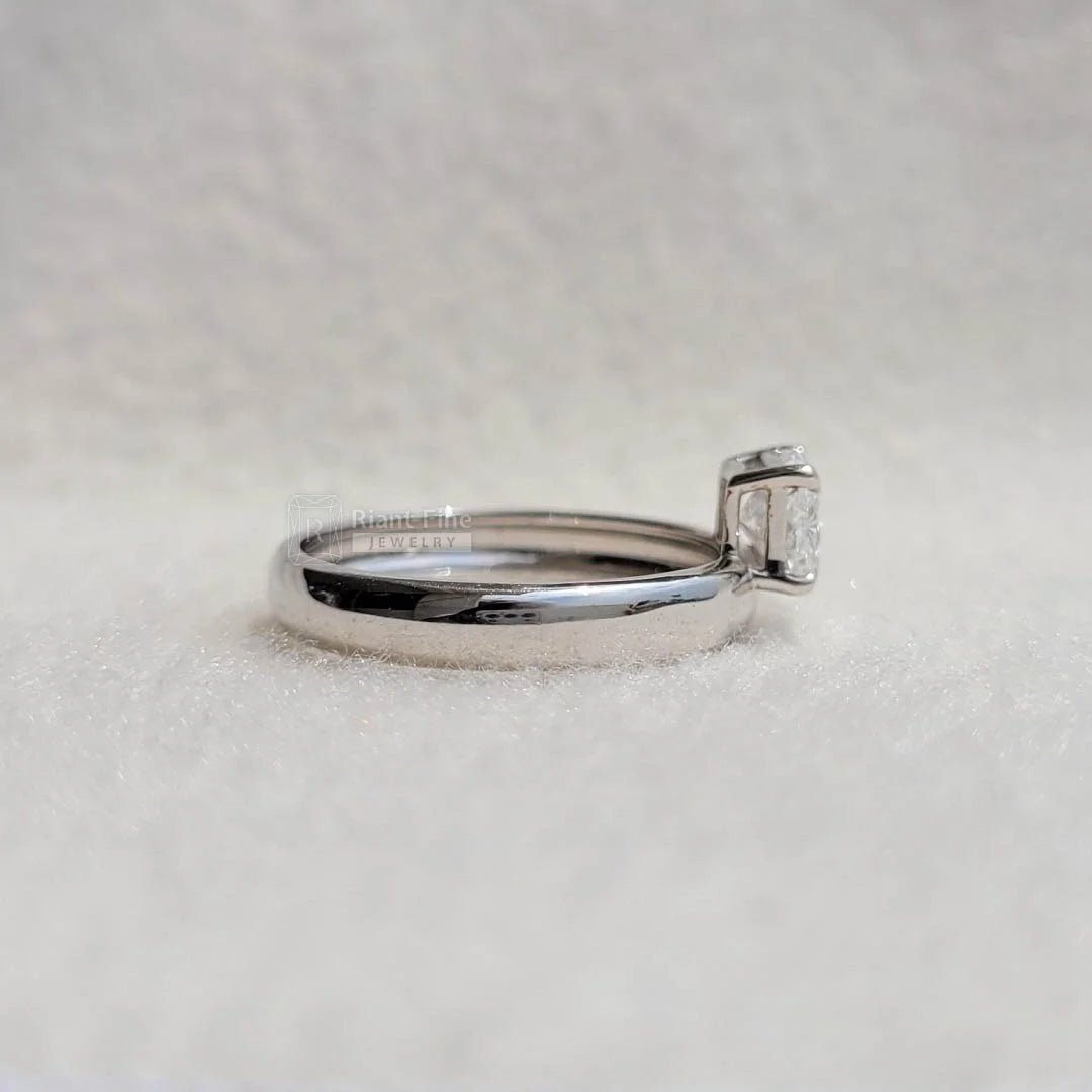 1 Carat Radiant Cut Lab Diamond Classic Engagement Ring - Riant Fine Jewelry LLC