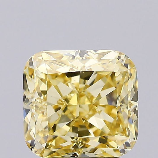 1 Ct Fancy Yellow Cushion Cut Lab Grown Diamond - Riant Fine Jewelry