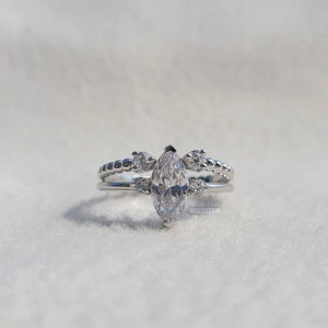 1 Ct Marquise Diamond White Gold Wedding Ring Set