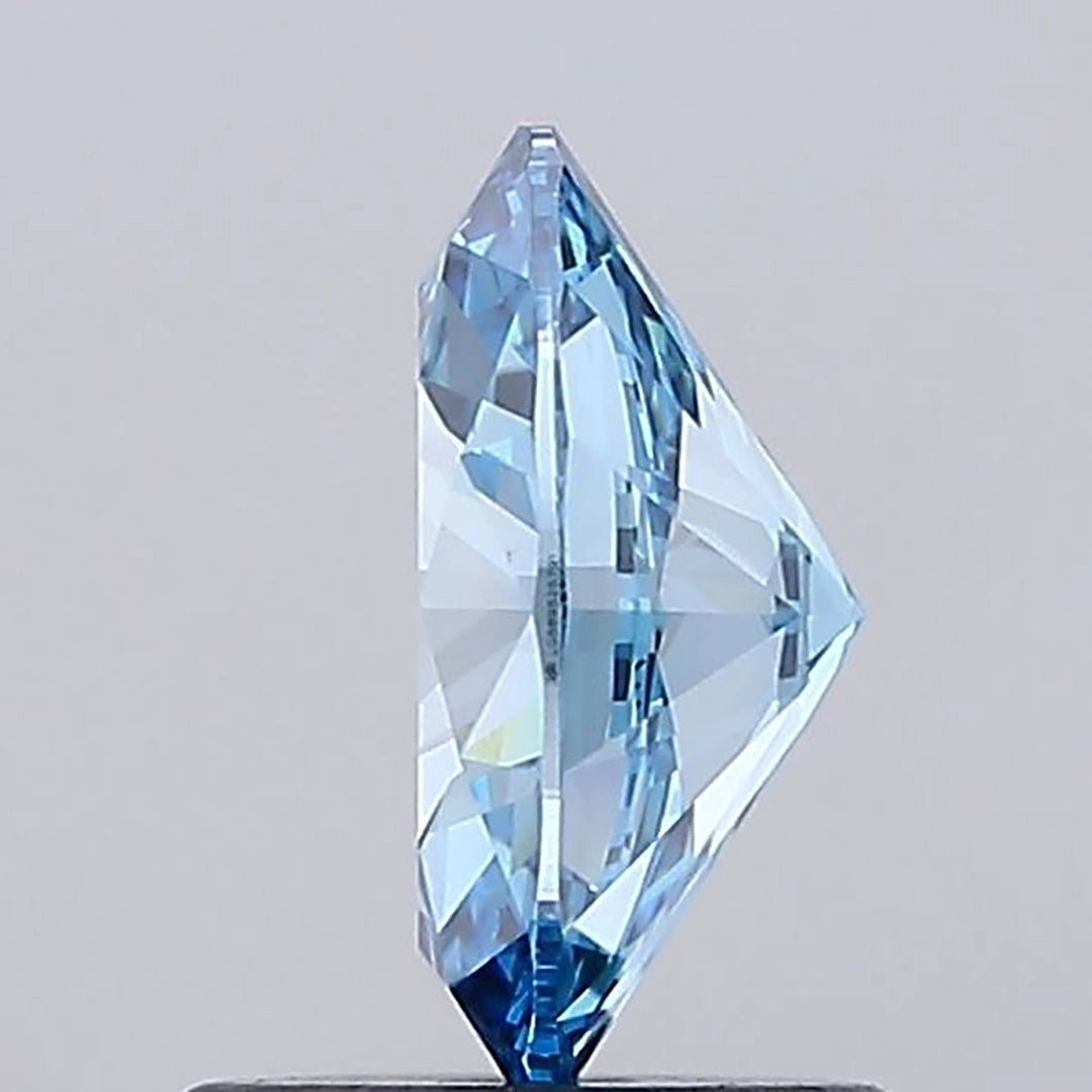 1.02 Ct Fancy Vivid Blue Oval Lab Grown Diamond - Riant Fine Jewelry