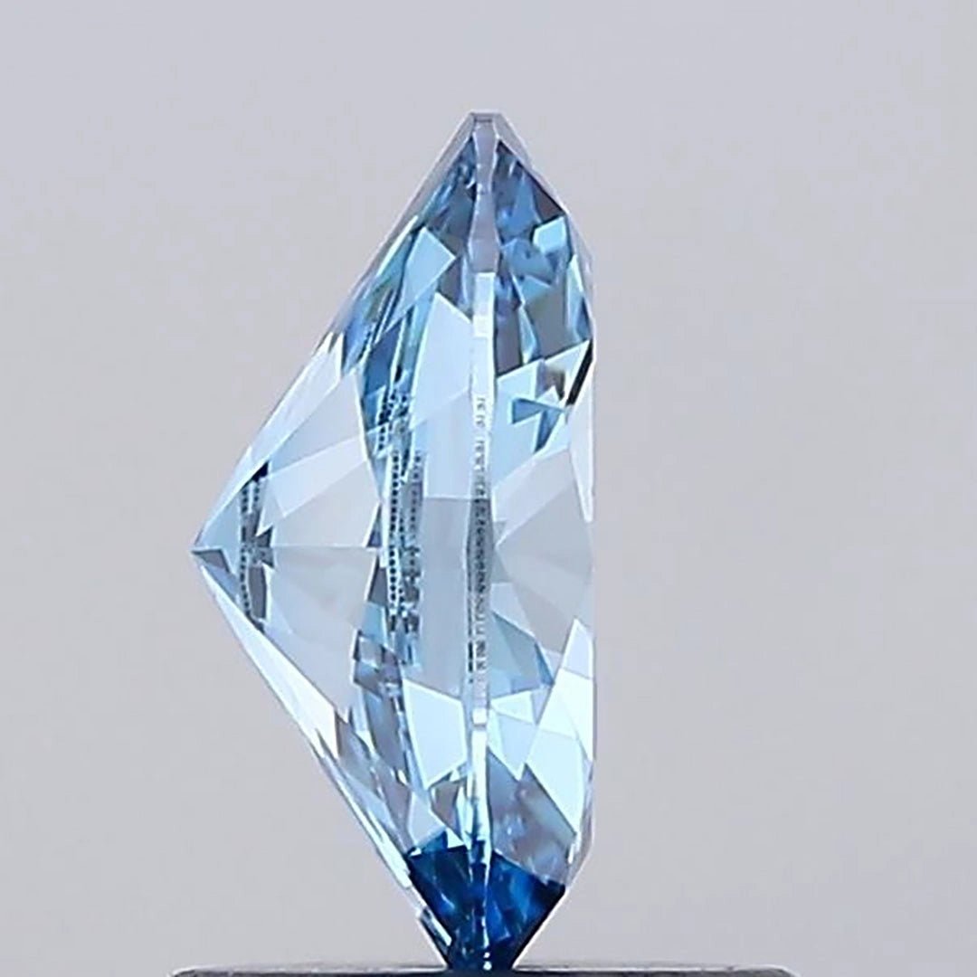 1.02 Ct Fancy Vivid Blue Oval Lab Grown Diamond - Riant Fine Jewelry