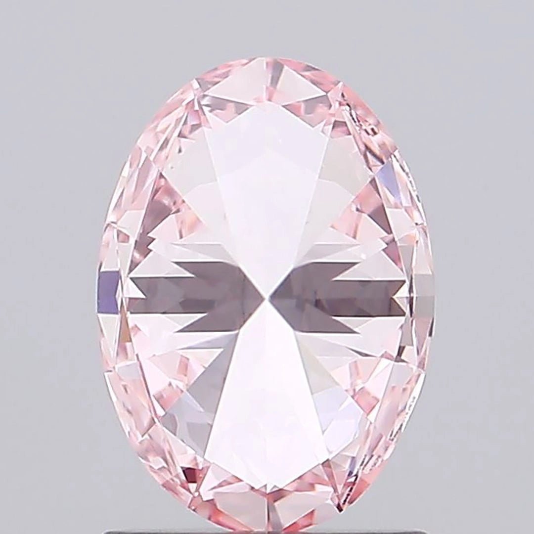 1.03 Ct Fancy Vivid Pink Oval Lab Grown Diamond - Riant Fine Jewelry