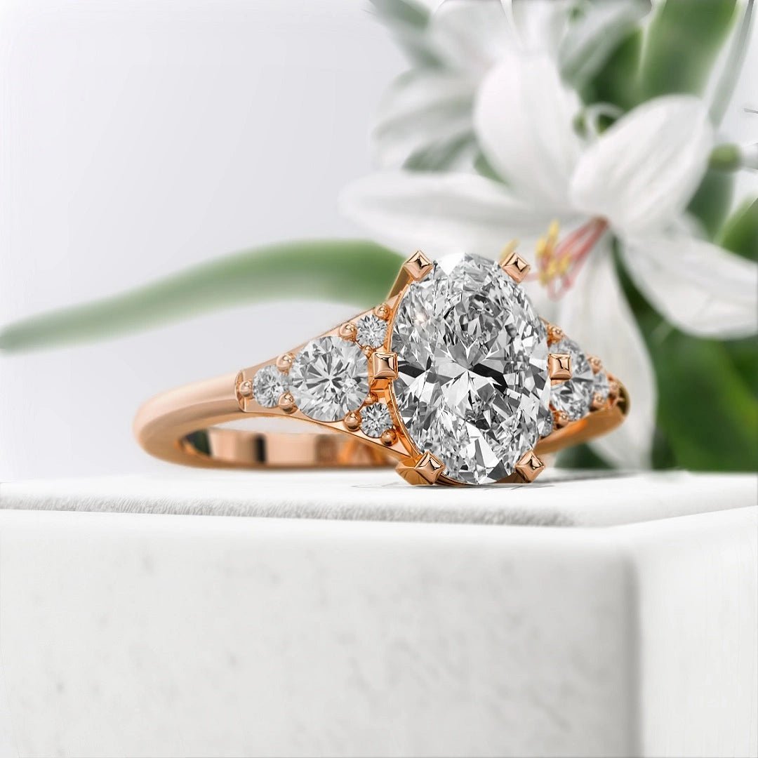 1.25 Ct Oval Diamond Engagement Ring in 14K Gold - Riant Fine Jewelry