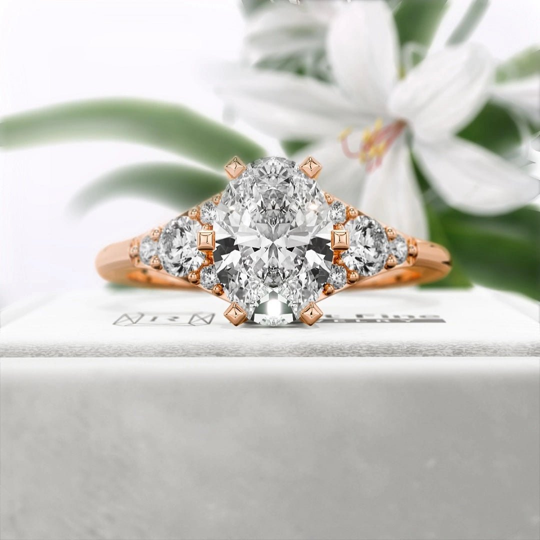 1.25 Ct Oval Diamond Engagement Ring in 14K Gold - Riant Fine Jewelry