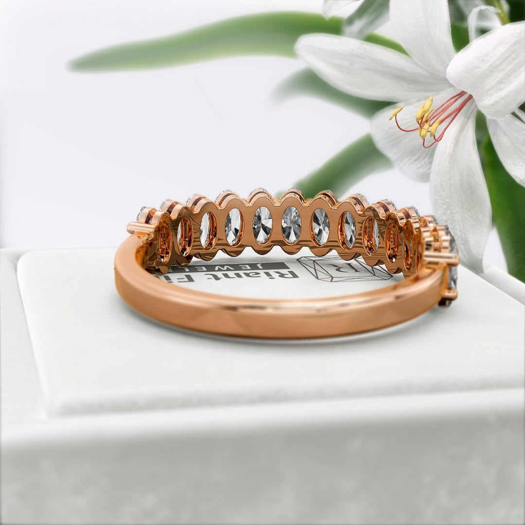 14K-Rose-Gold-Oval-Wedding-Band-For-Women-Back-View