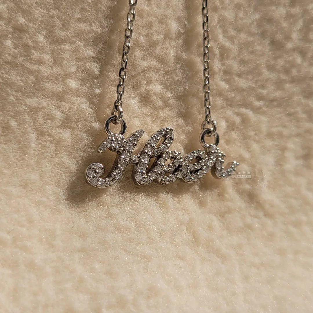 14K Gold Dainty Personalized Name Necklace For Her - Riant Fine Jewelry