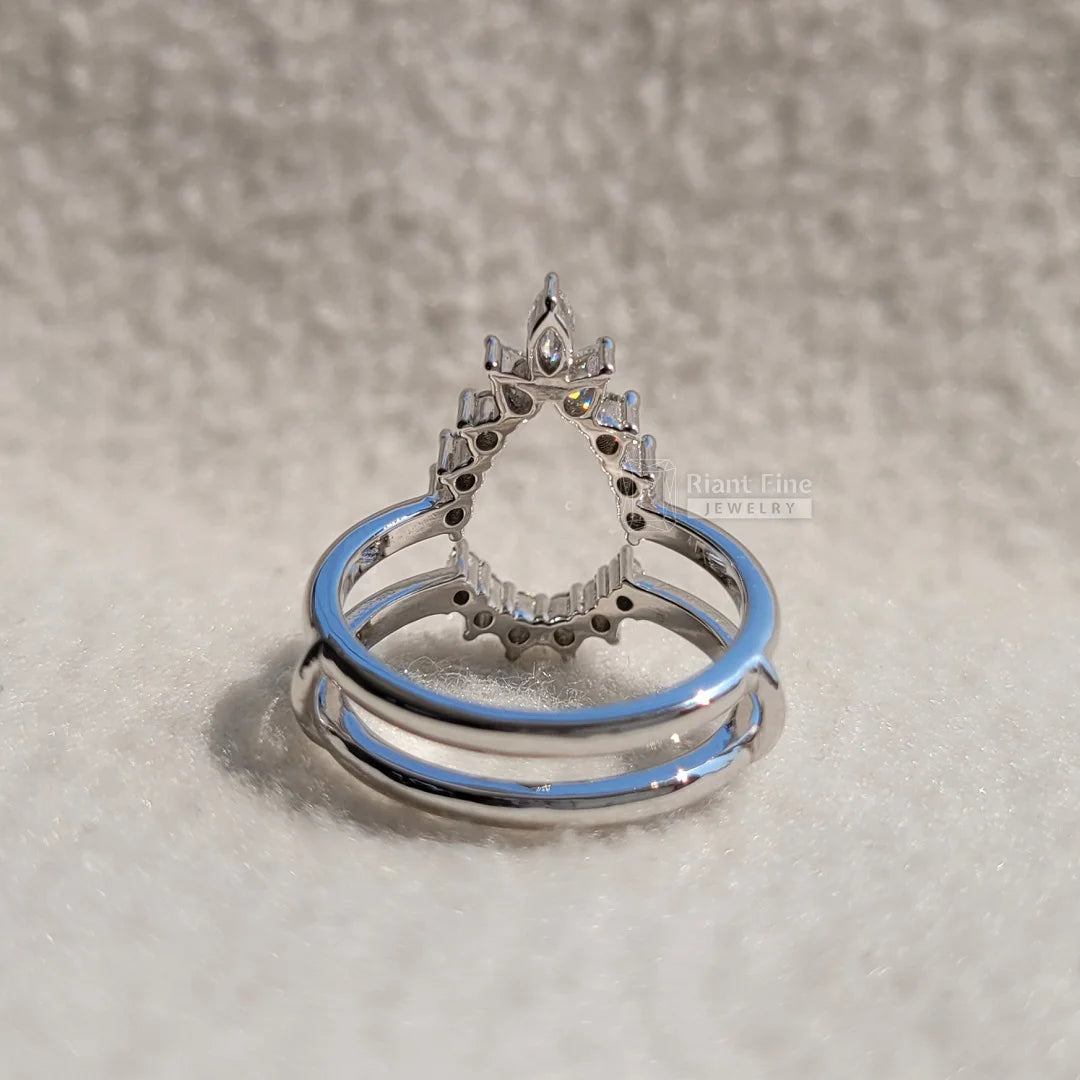 Lab Grown Diamond Wedding Ring Enhancer In 14K Gold