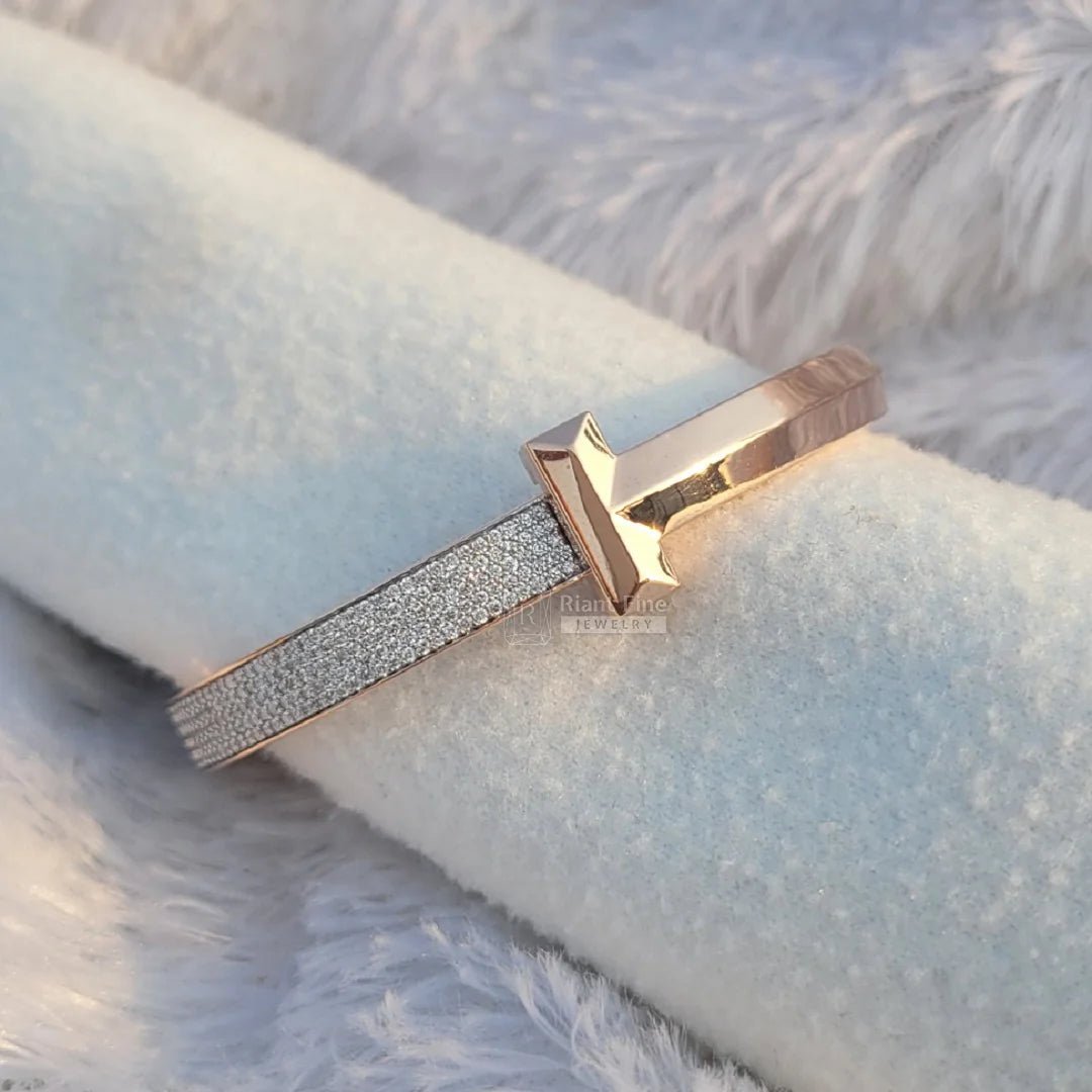 14K Rose Gold Lab Grown Diamond Men's Bracelet - Riant Fine Jewelry