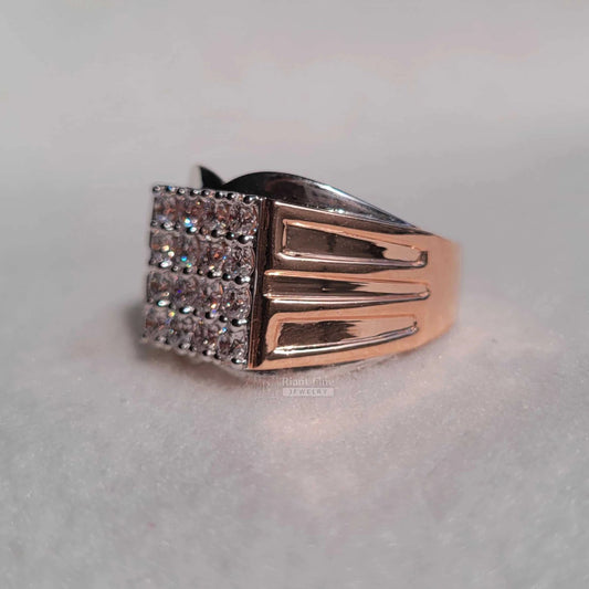 14K Rose Gold with Lab Grown Diamond Men's Wedding Rings - Riant Fine Jewelry LLC