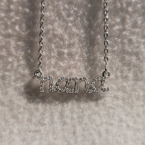 14K White Gold Custom Name Necklace
