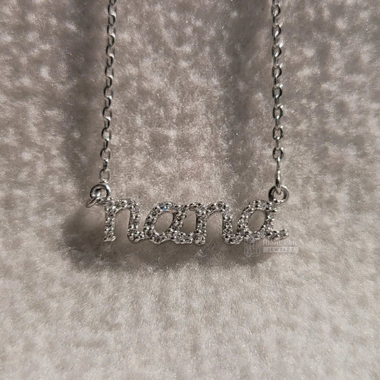 14K White Gold Custom Name Necklace - Riant Fine Jewelry