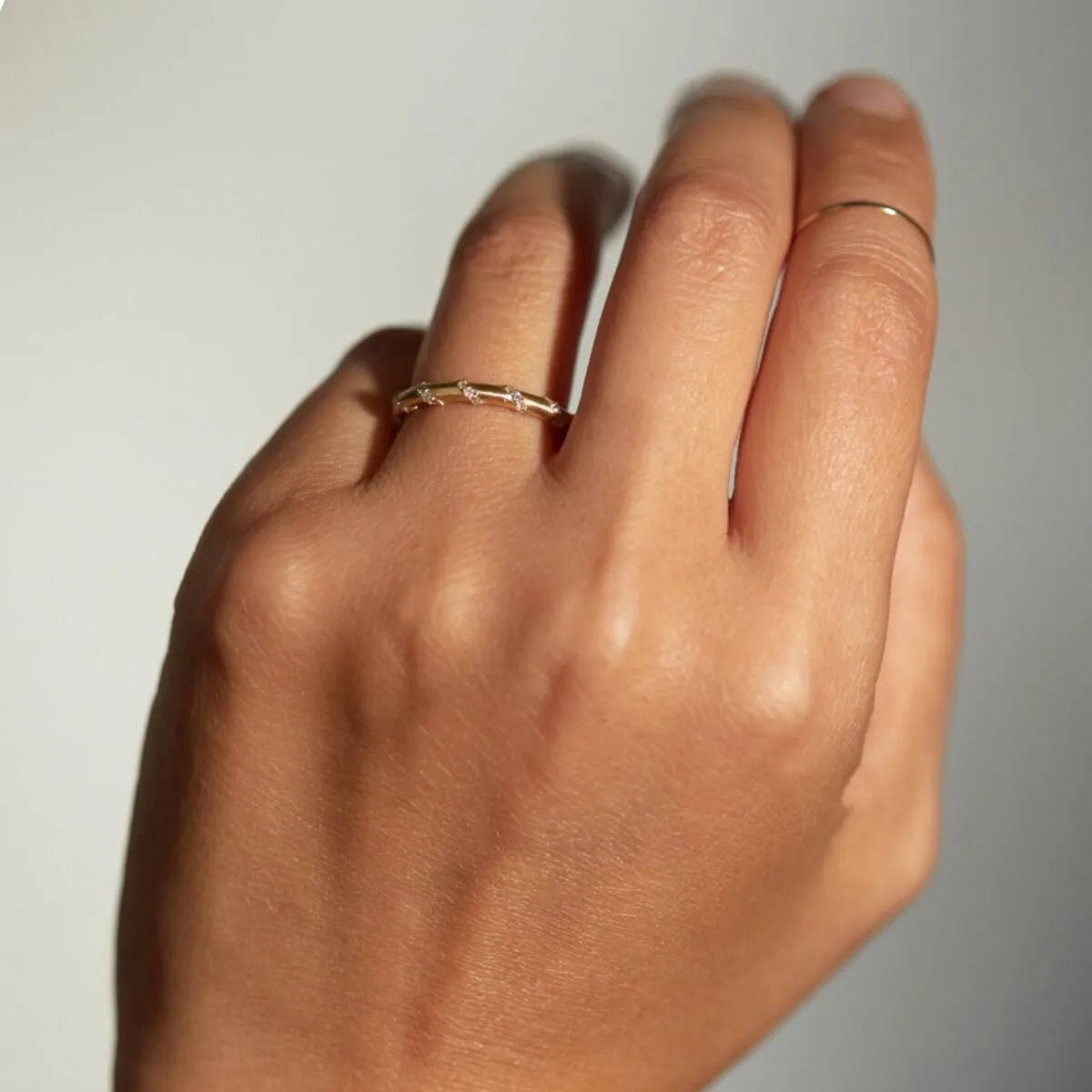 14K Yellow Gold Diamond Eternity Wedding Band - Riant Fine Jewelry LLC