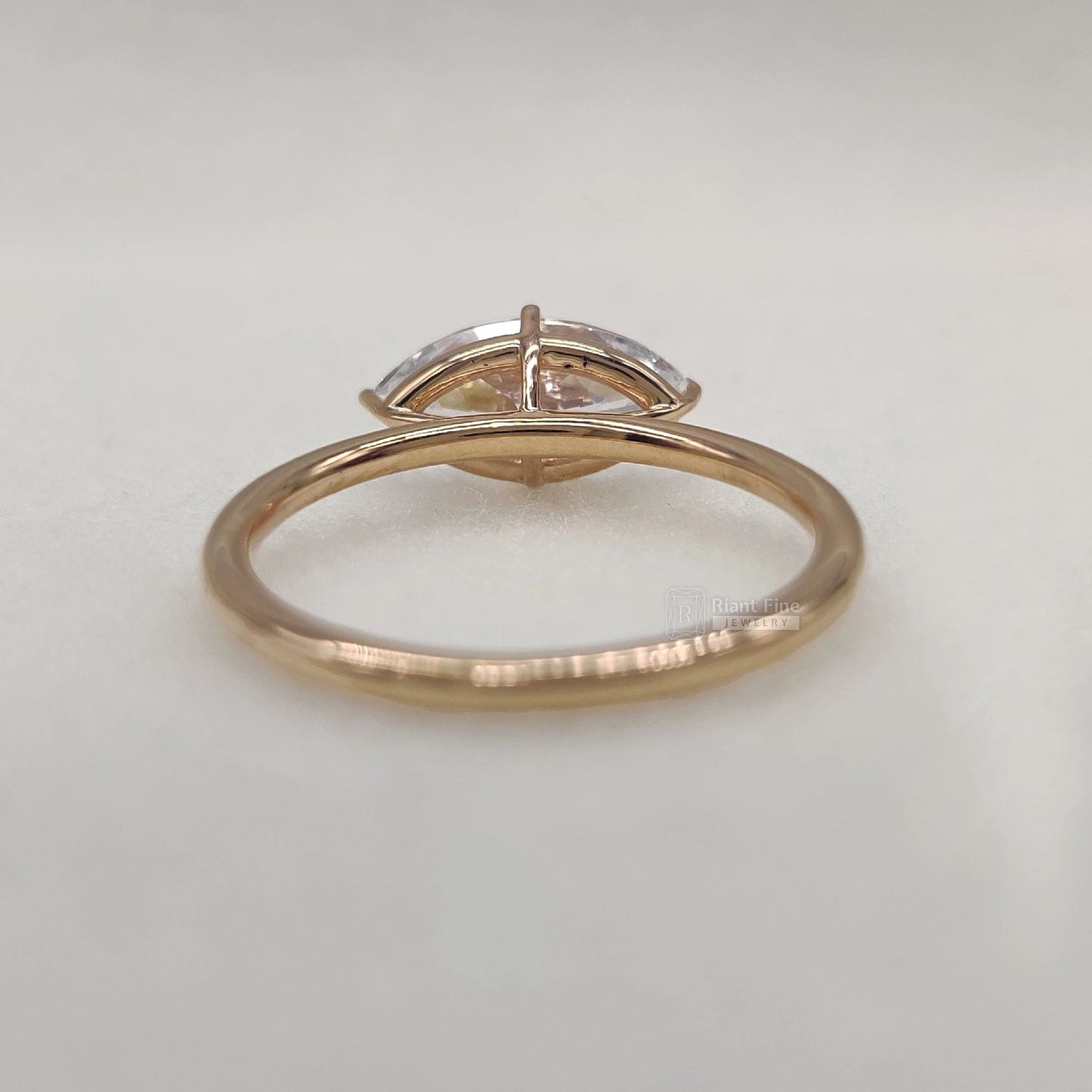 1.5 Ct East West Marquise Cut Lab Grown Diamond Solitaire Ring - Riant Fine Jewelry LLC