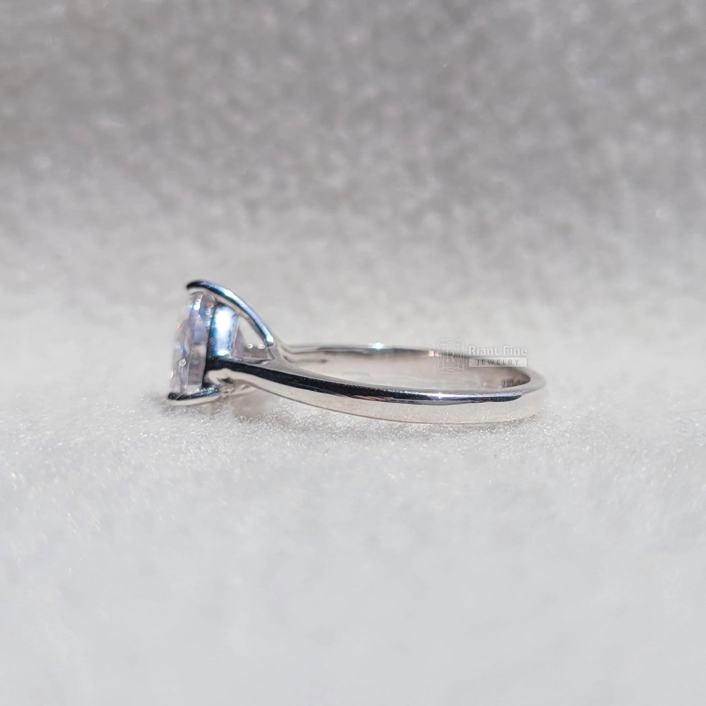 1.5 Ct Triangle Lab Grown Diamond Solitaire Engagement Ring - Riant Fine Jewelry LLC