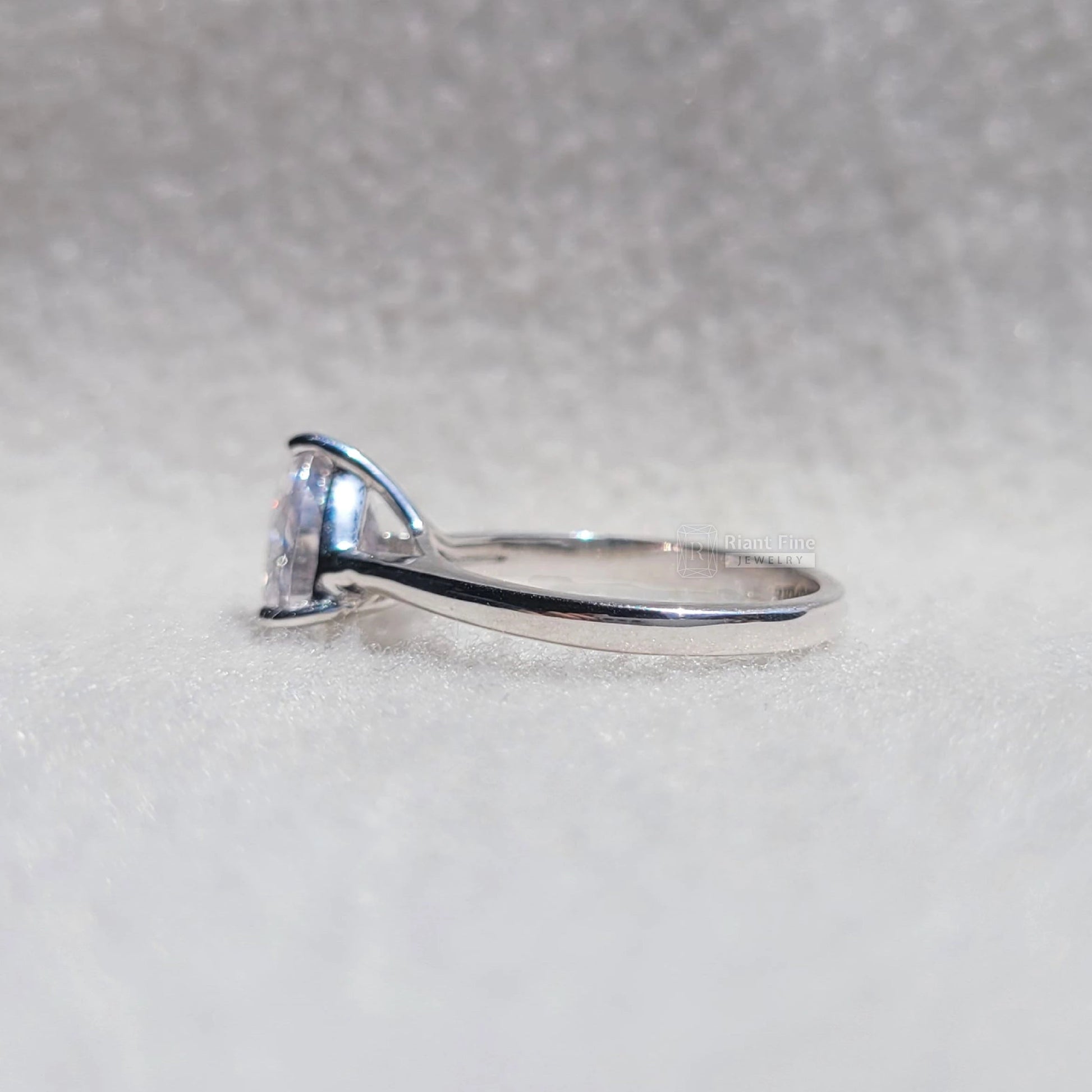 1.5 Ct Triangle Lab Grown Diamond Solitaire Engagement Ring - Riant Fine Jewelry LLC