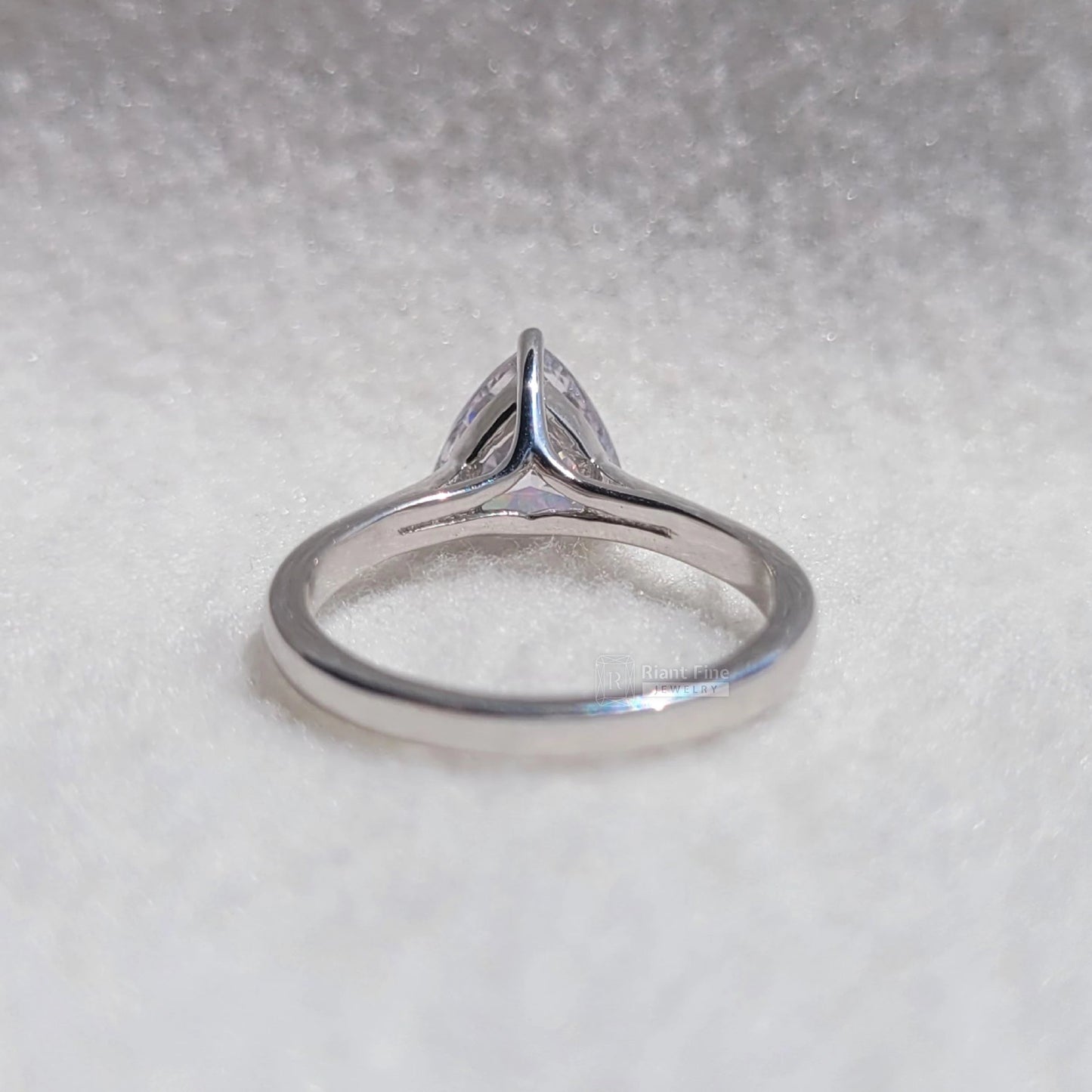 1.5 Ct Triangle Lab Grown Diamond Solitaire Engagement Ring - Riant Fine Jewelry LLC