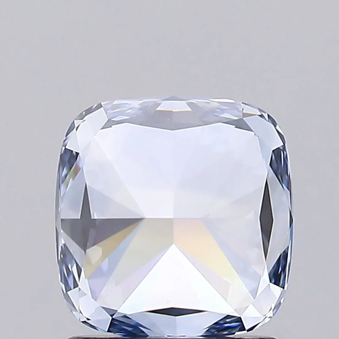 1.50 Ct Fancy Vivid Blue Cushion Lab Grown Diamond - Riant Fine Jewelry