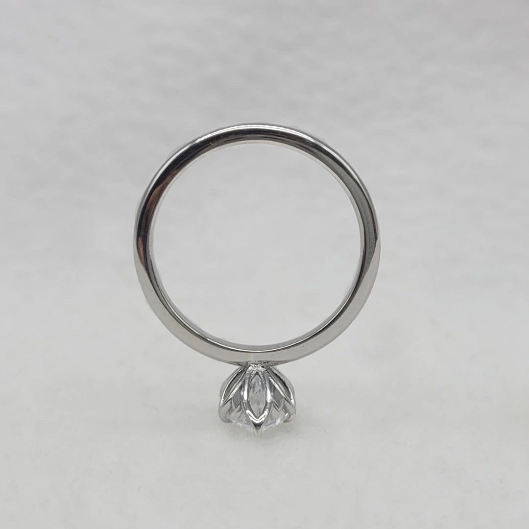 1.50 Ct Marquise Cut Lab Grown Diamond Engagement Ring in 14K White Gold - Riant Fine Jewelry LLC