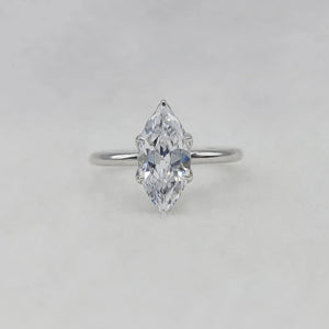 1.50 Ct Marquise Cut Lab Grown Diamond Engagement Ring in 14K White Gold