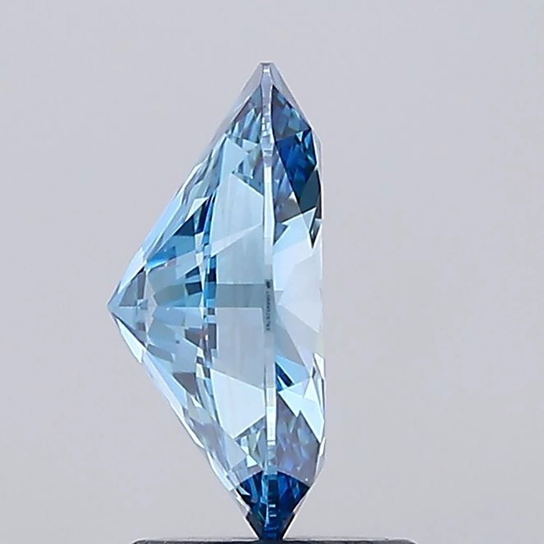 1.83 Ct Fancy Vivid Blue Oval Lab Grown Diamond - Riant Fine Jewelry