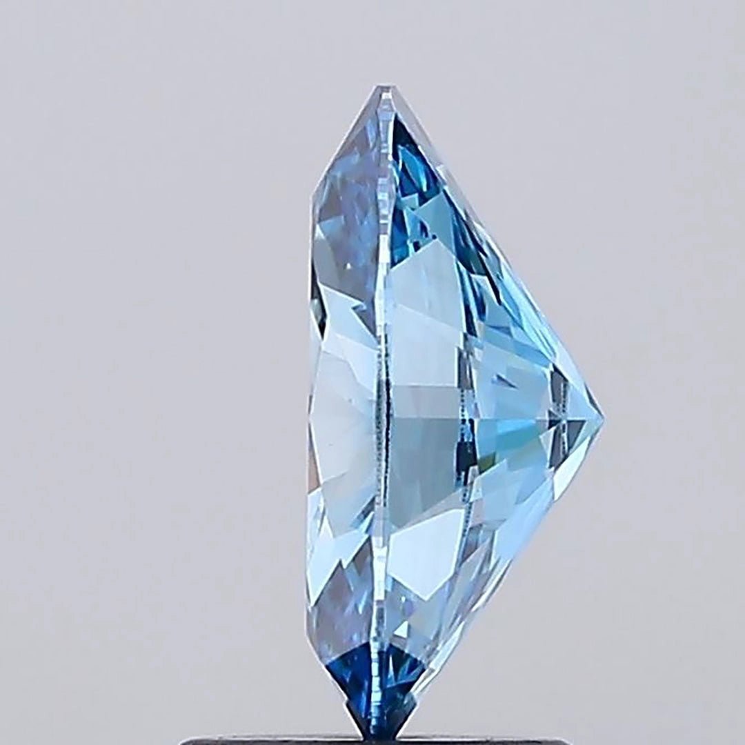 1.83 Ct Fancy Vivid Blue Oval Lab Grown Diamond - Riant Fine Jewelry