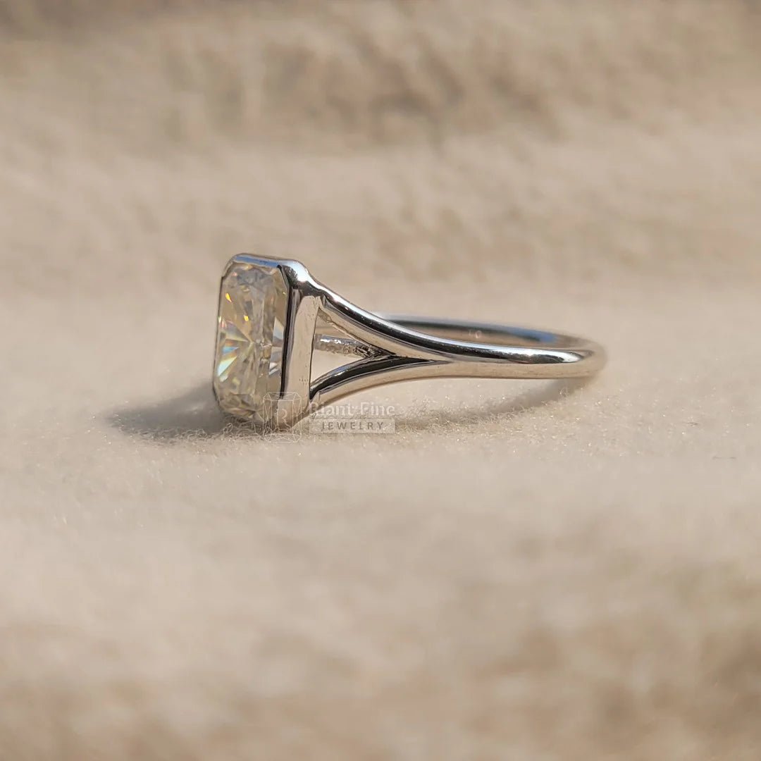 2 Carat Radiant Diamond Split Shank Engagement Ring - Riant Fine Jewelry