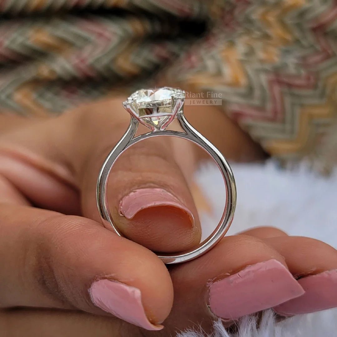 2 Carat Round Diamond Solitaire Engagement Ring In White Gold - Riant Fine Jewelry LLC