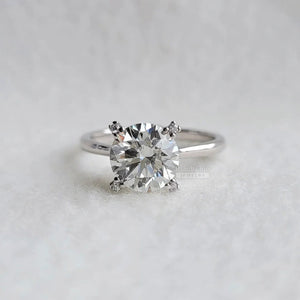2 Carat Round Diamond Solitaire Engagement Ring In White Gold